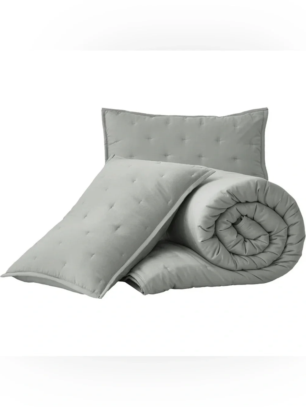 Light Gray Quilted king 3 piece quilt - Soft Bedspread